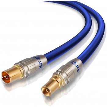IBRA - 5m cable de antena HQ HDTV Premium / resistencia: 75 ohmios - cable coaxial