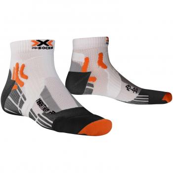 X-Socks Marathon Run - Calcetines unisex para deporte multicolor white/black Talla:39-41