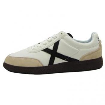 Zapatillas Munich Rumba 02 en Piel para Hombre, color blanco, negro y beige, talla 43 EU, unisex adulto