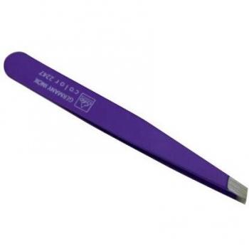 Pinza Profesional Inoxidable Angulada Azul 9,5 cm Soft-Touch