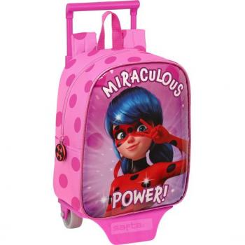 Mochila con carro Ladybug 22x28x10cm (Safta - 612202280)