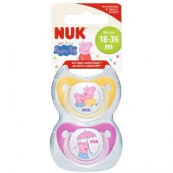 NUK Chupete Silicona Peppa Pig 18-36 Meses 2 Unidades