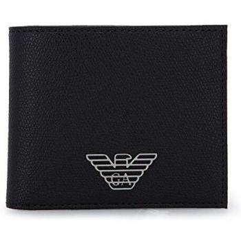 Emporio Armani Classic Black Leather Wallet Set Y4R237YLA0E_81072 in Black, Male, Size: ONE SIZE