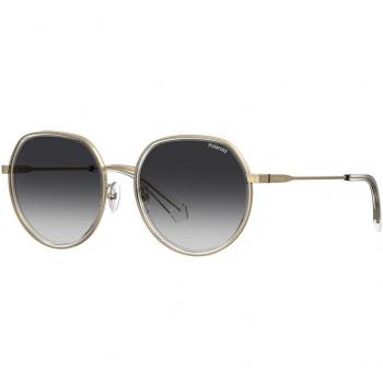 Polaroid Gold/Grey Shaded Sunglasses, Yellow Unisex, Size: 55 MM