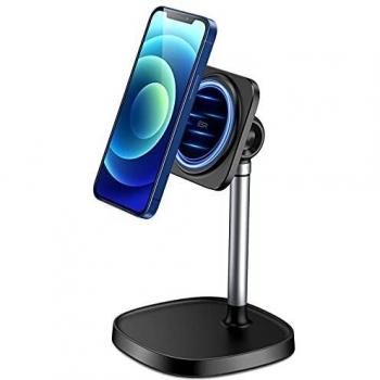 ESR HaloLock Soporte para Teléfono MagSafe para Escritorio, Soporte Magnético Compatible con iPhone 13/13 Mini / 13 Pro MAX / 12/12 Pro / 12 Mini / 12 Pro MAX, No Admite Carga, Negro