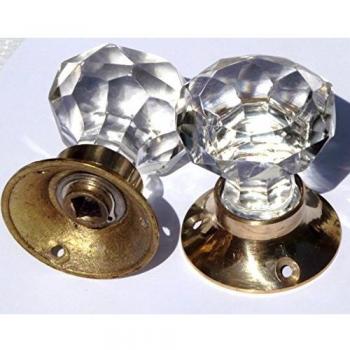 Brillantes de cristal tallado perillas latón base