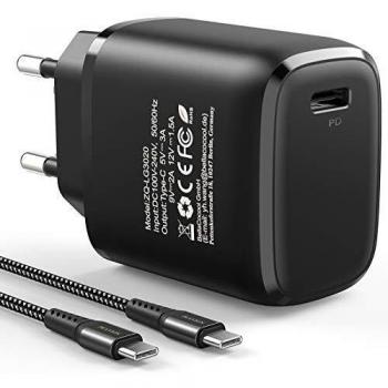 IWAVION Cargador USB C Rápido y 2M Cable USB Tipo C,18W PD Cargador de Pared USB Power Delivery 3.0 Cargador Móvil Carga Rapida para Samsung Galaxy S20/S10/S9/S8/Note10,Huawei P30/P20,Xiaomi,iPad Pro