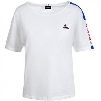 Le Coq Sportif Tri tee SS N°3 Camiseta, Mujer, New Optical White, S