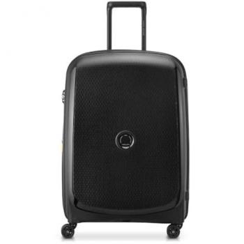 Delsey Paris Belmont Plus 71cm Expandable Black Hard Suitcase with 4 Wheels