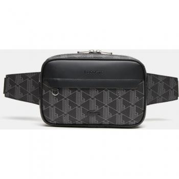 Lacoste The Blend Monogram Waist Bag - Black, One Size, PVC