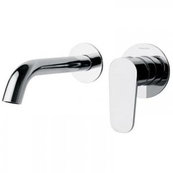 Grifo de Lavabo Monomando Empotrado Cromado con 2 Florones y Sistema S2 de Ahorro de Agua Serie Alexia