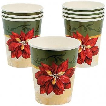 Horror-Shop Taza de Papel con Motivo de poinsetia