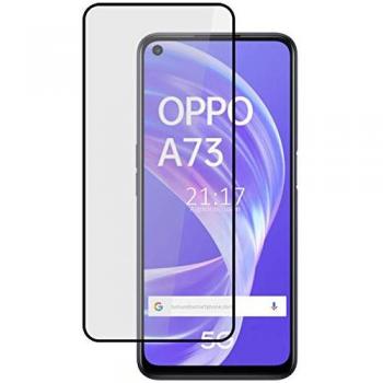 Protector Cristal Templado 5D Completo Full Glue Negro Resistente a Rasguños para Oppo A73 5G