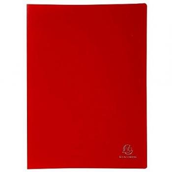 Exacompta 8585E - Carpeta de 80 fundas PVC, A4, color rojo