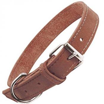 Collar para Perro Gloria Oasis Marrón de Piel Nobuk (40 x 1,5 cm)