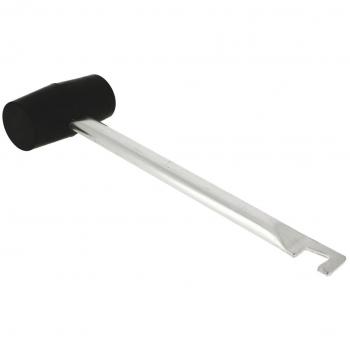 Elementerre HAMRUB - Martillo acolchado para clavar piquetas para tienda u otros utensilios, color negro/acero, talla 32