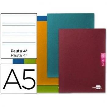 Liderpapel - Libreta scriptus a5 plus 48 hojas 90g/m2 pauta 4ª3.5 mm. Con margen