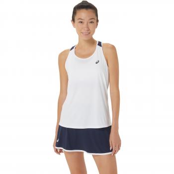 ASICS Court Camiseta De Tirantes Mujeres - Blanco, Azul Oscuro, 2042a261
