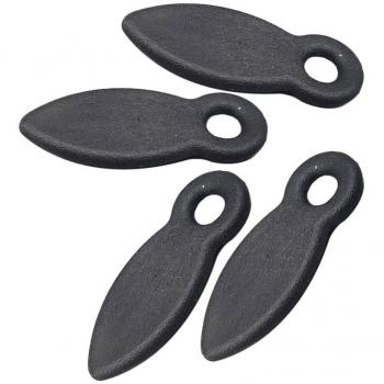 100pcs 8 * 21 mm forma de hoja negro marco de fotos DIY ganchos giratorio botones marco de fotos accesorios