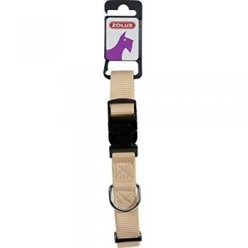 Collar de perro ajustable de nailon Zolux beige 40 mm, tamaño 50-78 cm