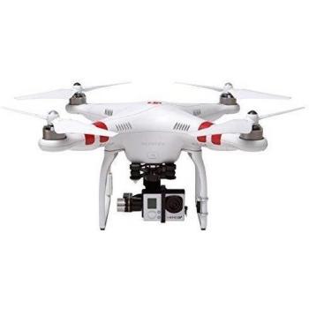 DJI Phantom Dron Cuadrocóptero con Antena de 2 UAV con Montaje de Cámara de Acción Gimbal Zenmuse H3-3D Compatible con GoPro Hero2/3/3+ y Cámaras de Acción - Blanco