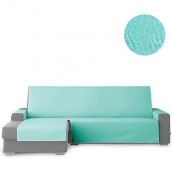 Cubresofá Royale Verde Chaise Izquierda EIFFEL TEXTILE - Protector Funda de Sofá Chaise Longue Extra 290 Adaptable, Modelo Royale Liso