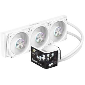 Refrigeración Líquida Krux HydroArc 360 Blanca AIO - Pantalla IPS 6,8 120 Hz, 3 Ventiladores ARGB PWM de 120 mm, Radiador de 360 mm, USB-C