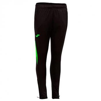 Pantalón Largo de Fútbol Joma Championship VII Negro Verde Flúor