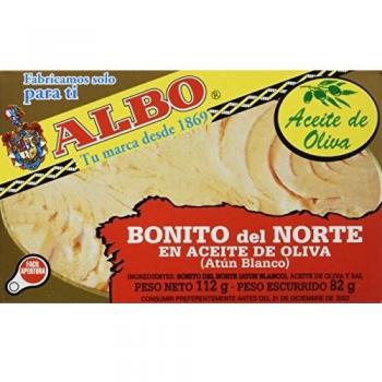 Albo - Bonito del Norte en aceite de oliva - Sin gluten - 82 g - [Pack de 4]