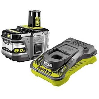 Ryobi Batería de 18V 9, 0Ah y Cargador Rápido