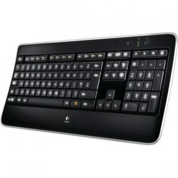 Teclado Inalámbrico Iluminado Logitech K800 QWERTZ Alemán Negro