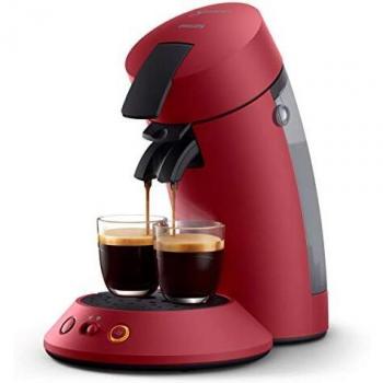 Cafetera Eléctrica Philips Senseo Original Plus CSA210/90 Roja, con selección de intensidad y tecnología Coffee Boost