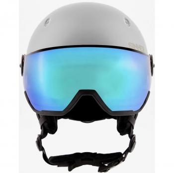 Casco de Esquí Sinner Titan Visor Blanco 52-54 cm con visera ajustable, diseño ligero, sistema de ventilación, forro interior desmontable y lavable, certificación de seguridad CE