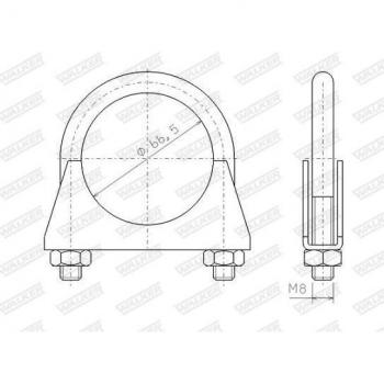 WALKER Clamp, sistema de escape 82314