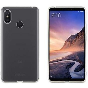 Muvit Pack Xiaomi Mi MAX 3 Funda Cristal Transparente + Protector Pantalla Vidrio Templado Plano Marco Negro