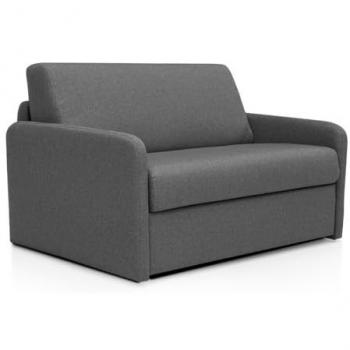 Sillón cama convertible en tela gris antracita - Cama de lamas de 100 cm - NADOA