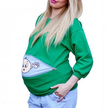 Q.KIM Ropa de maternidad Mujer Otoño Invierno Sudaderas Ropa premamá Maternity Tops Outwear