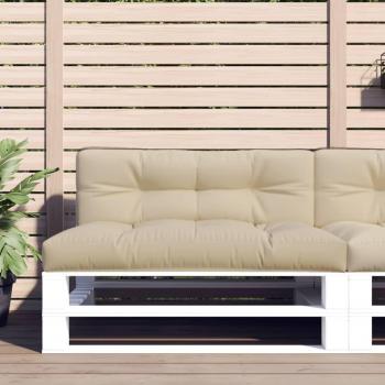 vidaXL Cojín para sofá de palets beige 120x40x10 cm