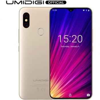 UMIDIGI F1 Smartphone Libres Android 9.0 Teléfono Inteligente Dual SIM 6.3 FHD + 128GB ROM 4GB RAM Helio P60 5150mAh Batería 18W Carga rápida Teléfono móvil con NFC 16MP + 8MP Cámara [Ora]