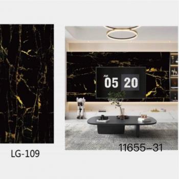 Panel Adhesivo Efecto Mármol Negro Dorado para Paredes y Parabrisas 300 x 60 cm