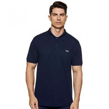 Lacoste Classic Short Sleeve Polo Shirt - Navy Blue, Regular Fit, 6XL