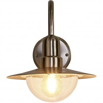 Lámpara de pared exterior LED clásica Fedra en acero inoxidable