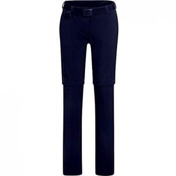Maier Sports Nata 2 Women's Zip-Off Outdoor Pants, Water-Resistant, Regular Fit, Dark Blue
