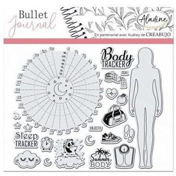 Sellos Transparentes para Bullet Journal - 22 Piezas - Seguimiento de Salud - Aladine