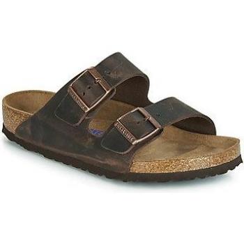 Birkenstock Arizona SFB Oiled Nubuck Leather Unisex Slide Sandals in Brown (Habana)