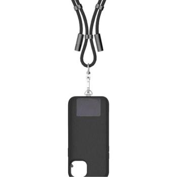 Cable De Cordón Amigable Lanyard Con Tarjeta USB-C 60W Negro