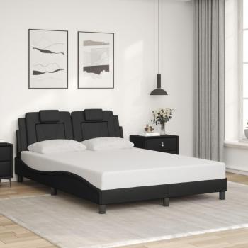 Cabecero de cama negro 140x190 cm en cuero sintético Vidaxl