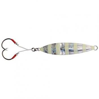 SAVAGE GEARSLIM SQUISH JIG 100GR GLOW ZEBRA