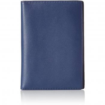 AmazonBasics - Cartera de piel para pasaporte con bloqueo para RFID, color azul marino