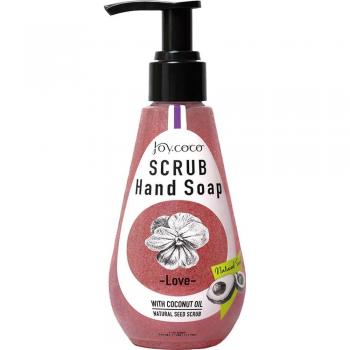 Joy Coco Scrub Hand Soap Love - 200ml Exfoliating Moisturizing Liquid Soap